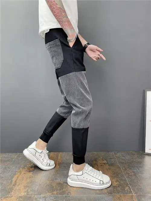 适用季节:秋季裤型:哈伦裤厚度:常规风格:休闲风裤长:九分裤流行元素