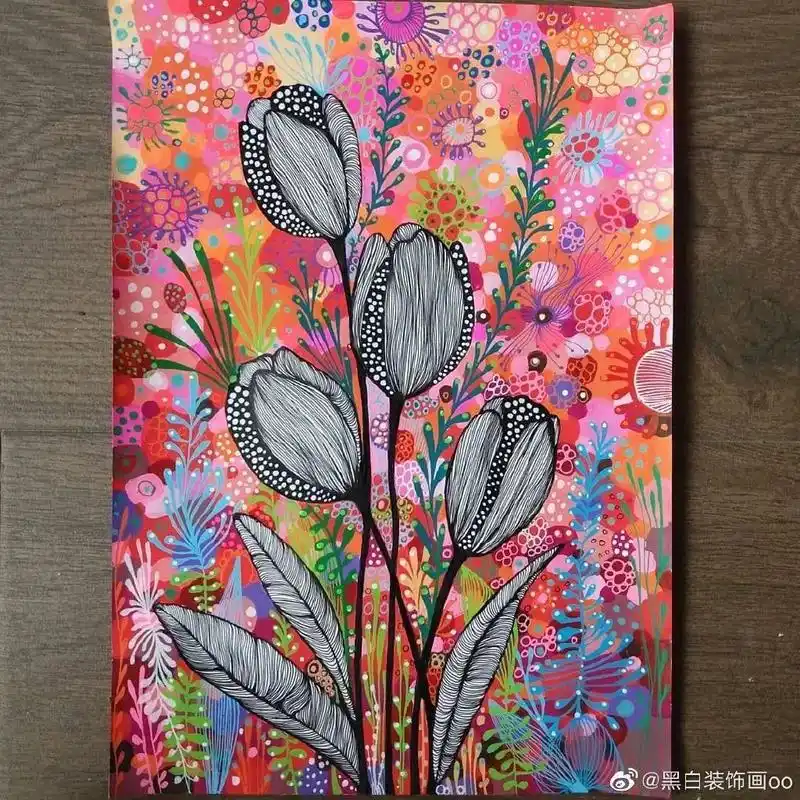 多种经典线描装饰技法,超实用,张张精美有趣,孩子画不好线描就画它!