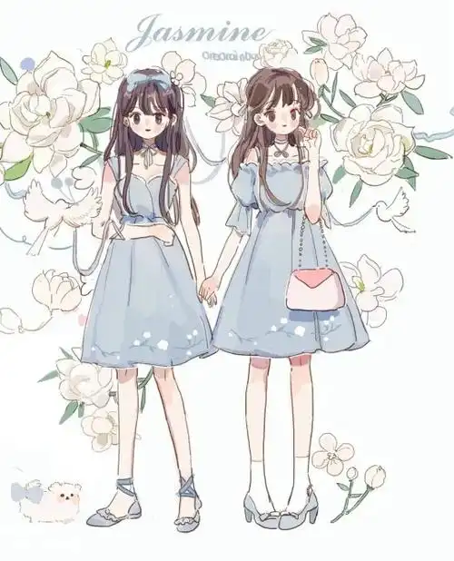 珍藏闺蜜壁纸 双生花