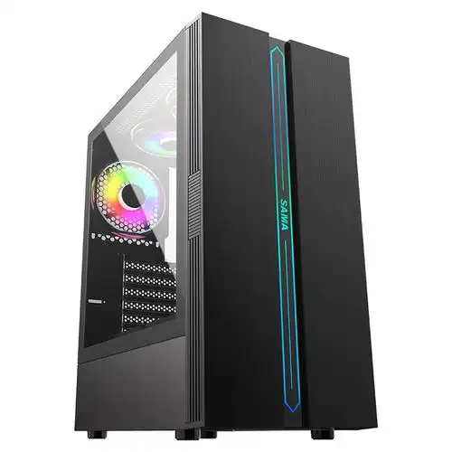 sama先马剑魔水冷rgb灯效电竞电脑机箱侧透背线atx大机箱