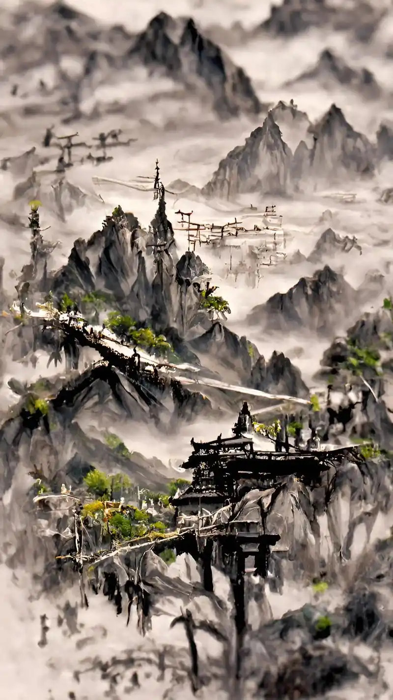 分享一组超有意境的水墨风壁纸