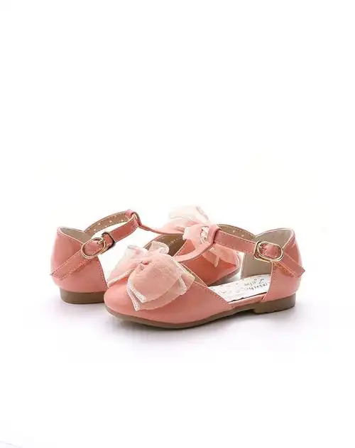 女中童粉色蝴蝶结公主鞋(3-11岁)