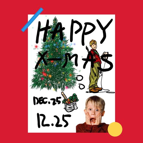 圣诞礼物小鬼当家电影海报卧室宿舍装饰画 桌面墙贴拍照背景墙