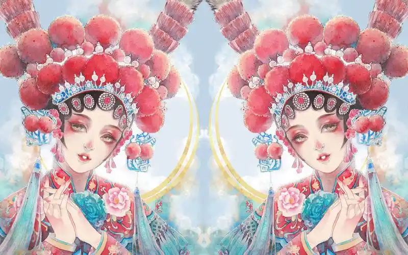 从【线稿】【上色】戏子—【刀马旦】过程