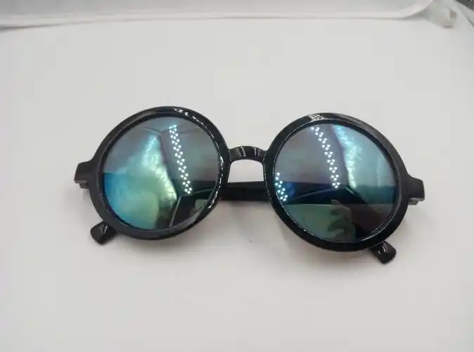 049反光眼镜 时尚潮圆框太阳眼镜 男女款复古墨镜眼镜