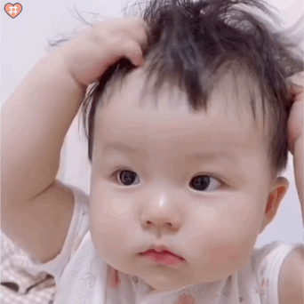 萌娃丸子妹表情包动图挠头系列合集②