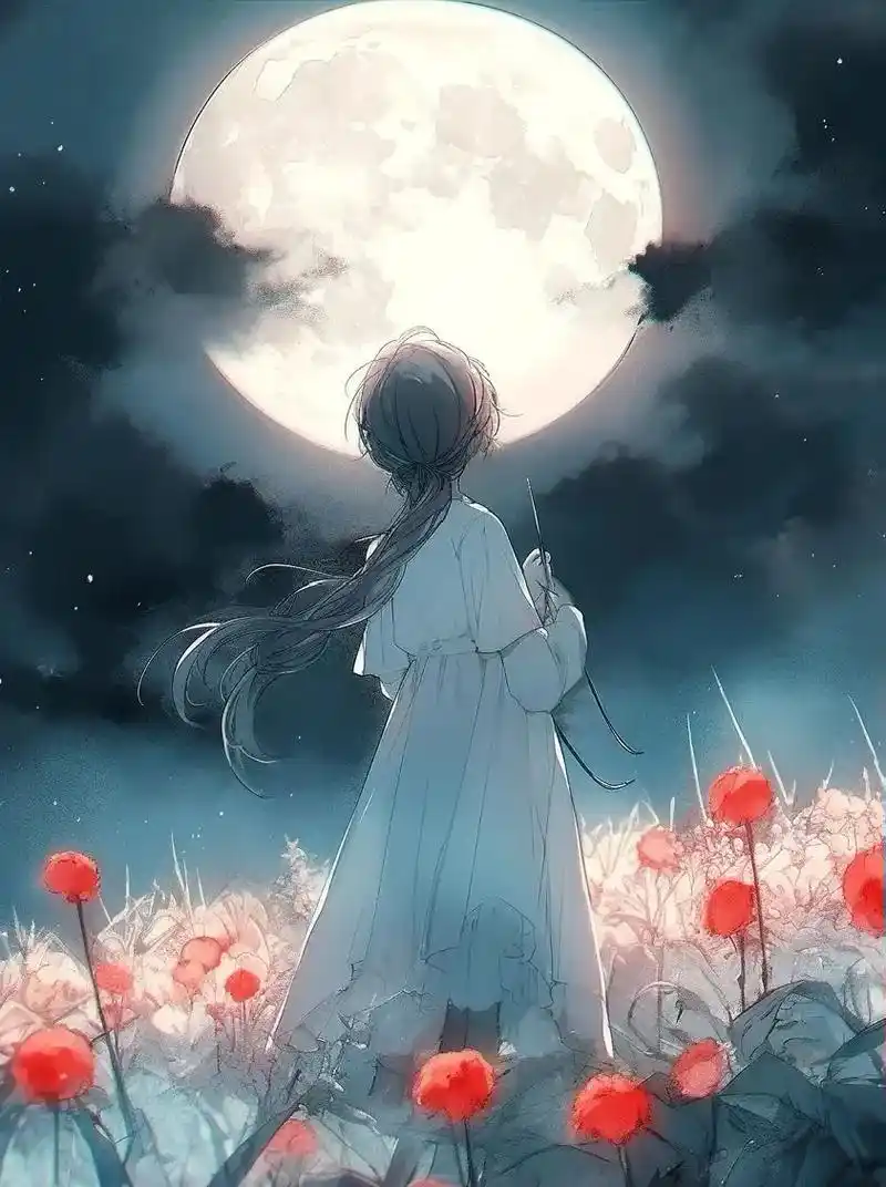 女生头像//月光少女,心醉的背影.#浪漫生活的记录者#古风头 - 抖音