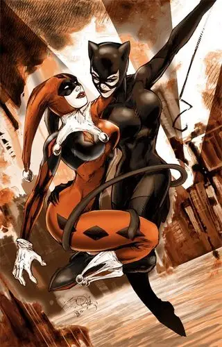 动漫英雄人物猫女侠catwoman插画5