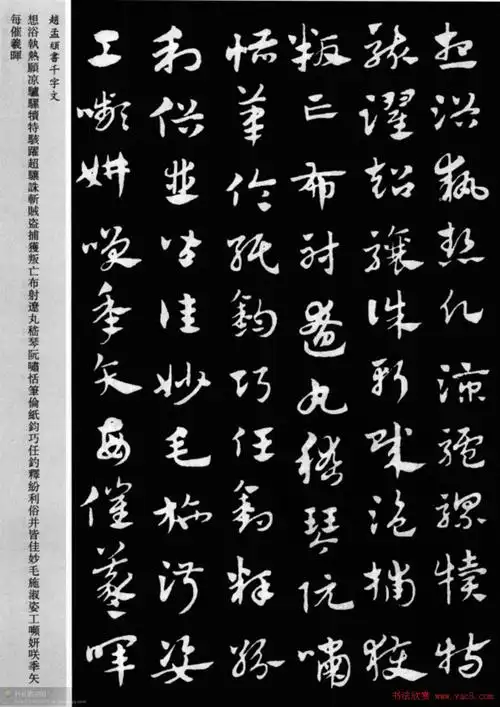 赵孟頫书法章草千字文(附释文)图片17p - 第6页 _草书字帖_书法欣赏