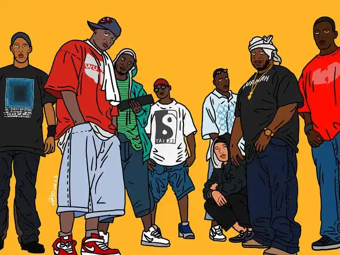 美国说唱团体"武当派"说唱歌手潮图壁纸|插画|新锐潮流插画|wavesin