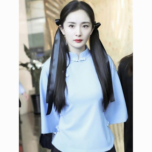 杨幂同款民国风学生装蓝色五四青年女学生复古风文艺班服春夏日常