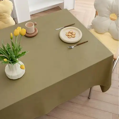 小羊皮质感轻奢桌布防水防油免洗餐桌垫高高级桌布