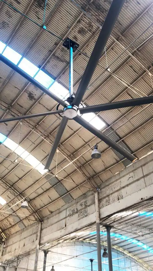 福建大型工业吊扇厂房用大风扇6叶超大直径72米工业大吊扇柏灵厂家