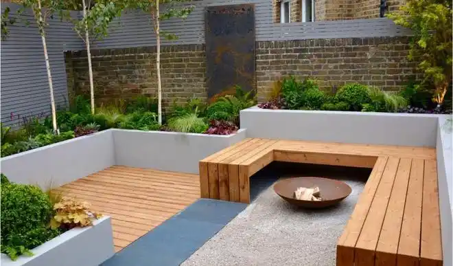 适合懒人低维护庭院花园设计这种简约现代小院实用好打理