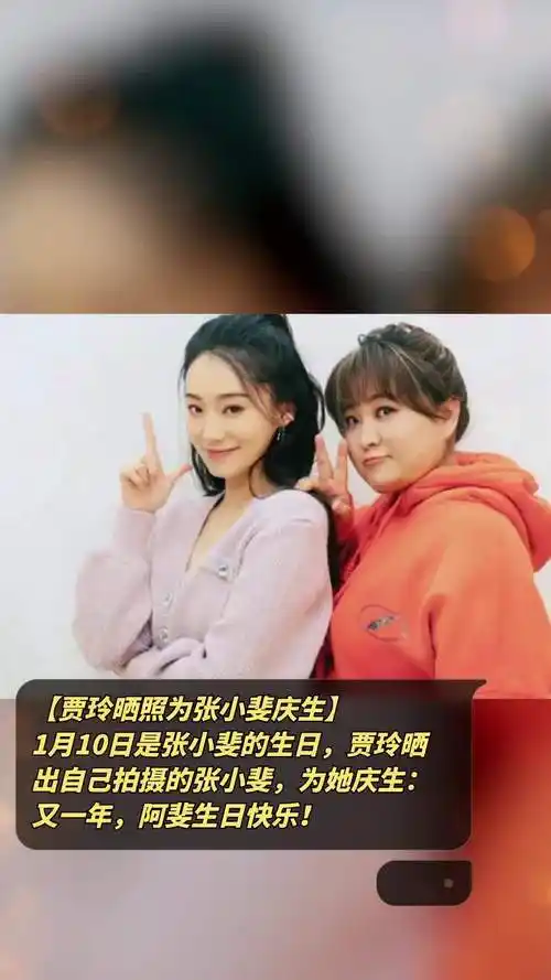 「贾玲晒照为张小斐庆生」1月10日是张小斐的生日,贾玲晒出自己拍摄的