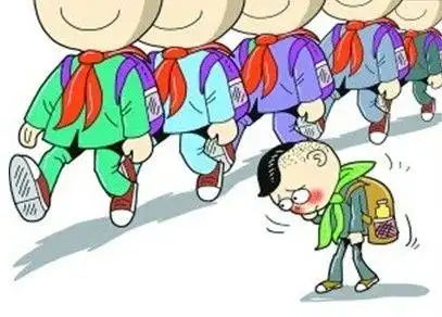 排队的卡通人物简笔画