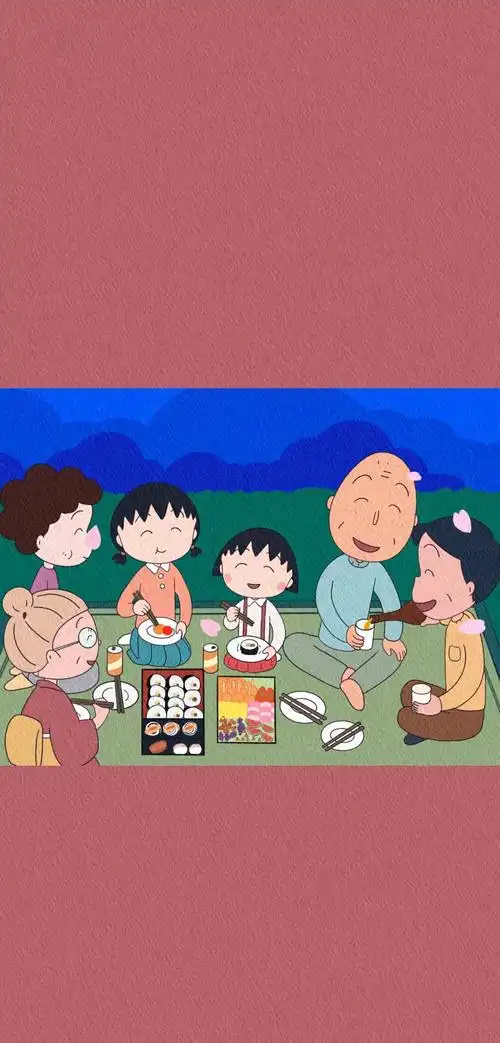 樱桃小丸子一家壁纸