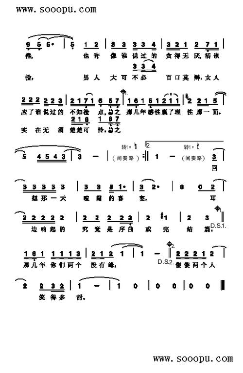 阴天 莫文蔚 歌谱 简谱