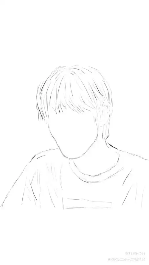 热血男儿_铅笔摸鱼页刘耀文绘画作品