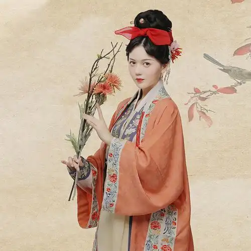 宋制长原创人物飞机春秋女装花朝