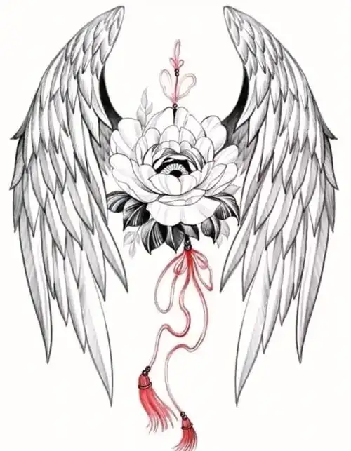 翅膀纹身手稿