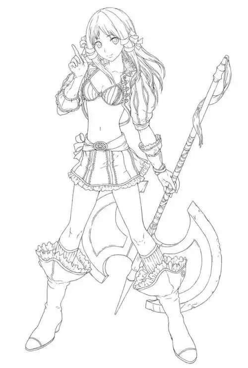 线稿#全身漫画卡通人物绘画