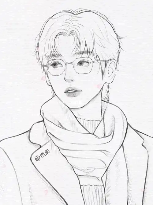 又画帅哥🥰|人物线稿