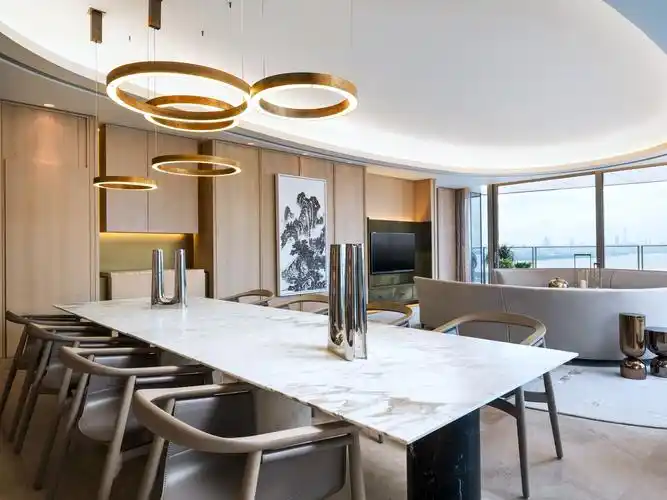 yabu--深圳湾1号t5-a户型新中式风格样板房装修实景图