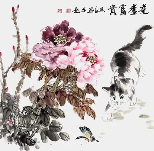 当代画猫名家 晋葆良作品欣赏