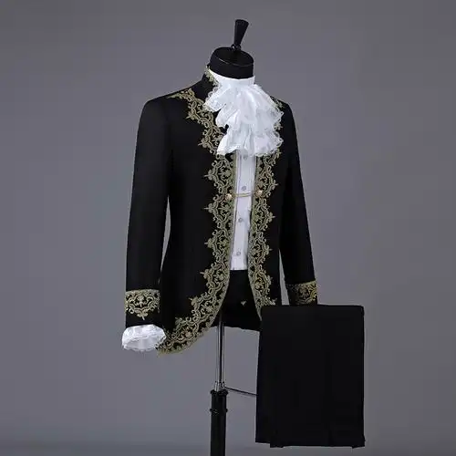 欧式宫廷演出服中世纪男士礼服 欧洲戏剧话剧 王子舞台复古表演服装