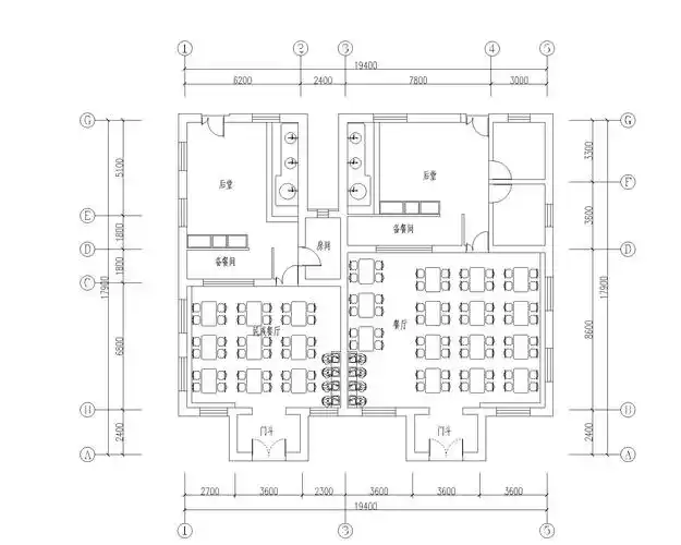 3餐厅平面布置图