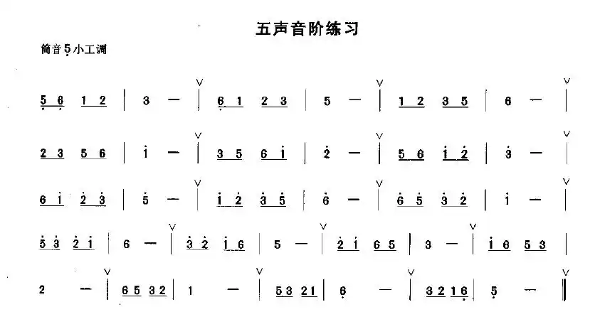 八孔高音竖笛简谱