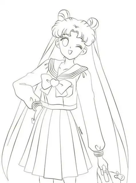 动漫人物美少女战士简笔画图片动漫人物美少女战士简笔画图片动漫长发