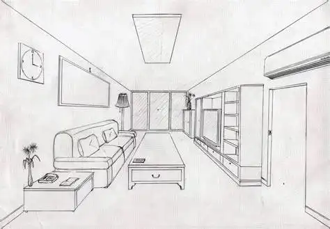 室内设计美术绘画一点透视赞评论更多