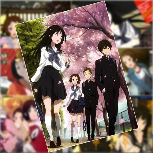 冰菓动漫海报千反田爱瑠折木奉太郎壁纸二次元周边宿舍卧室墙贴纸