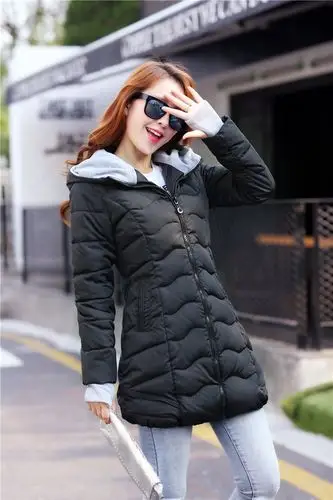 新款女装冬装外套韩版大码加厚羽绒棉服女式中长款棉衣