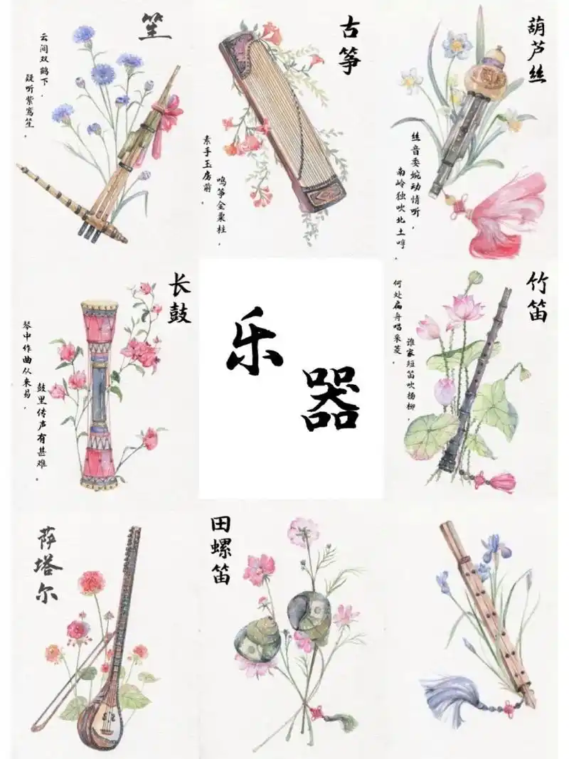 古风乐器 96笙 声音:笙的突出的和声效果和调和功能,音色柔和,沉静.