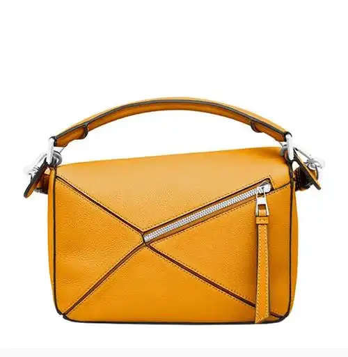 【包税】loewe/罗意威 女士姜黄色粒面小牛皮单肩包女包322-12-ks21