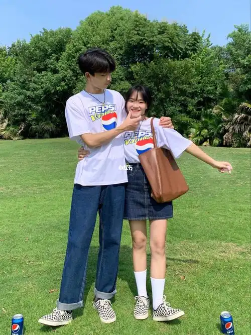 175和150情侣韩系穿搭太喜欢了