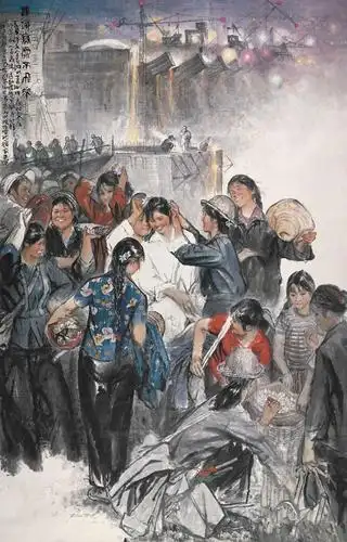 党旗飘飘七一专辑何家英国画艺术组图