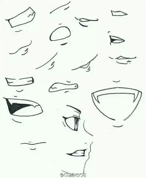 男生嘴怎么画简笔画