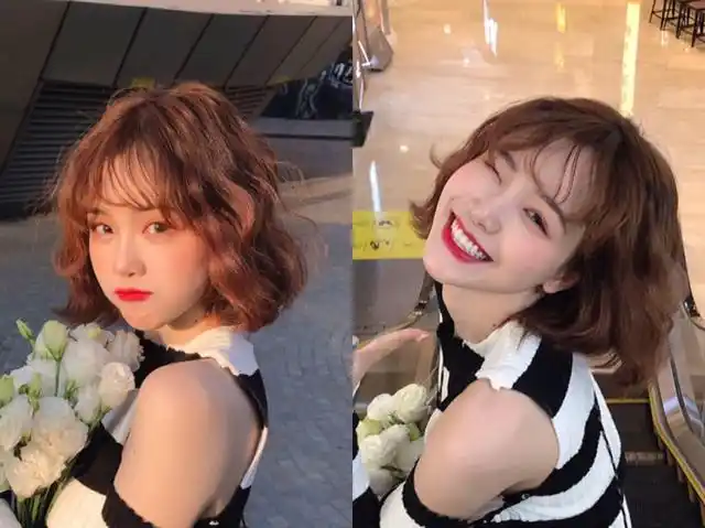 上窄下宽的鹅蛋脸要搭配这种内扣短发才显得更清纯,甜美气质呼之欲出!