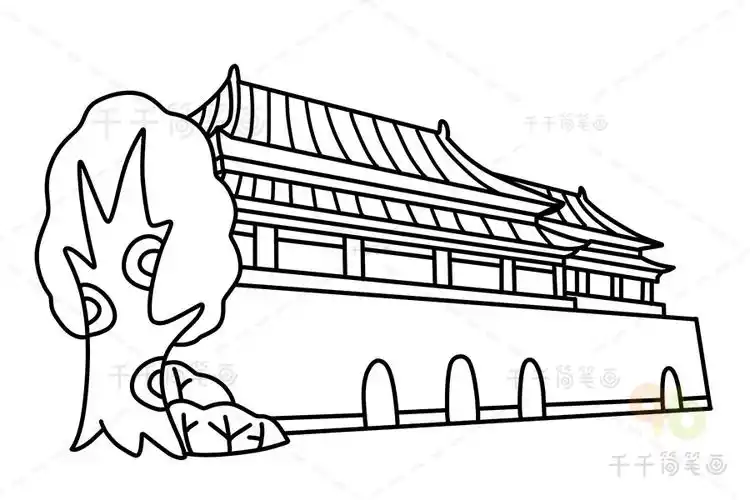 北京故宫简笔画