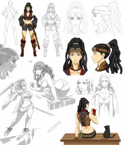 绘画参考preciat的114张角色设定图人物设计必学