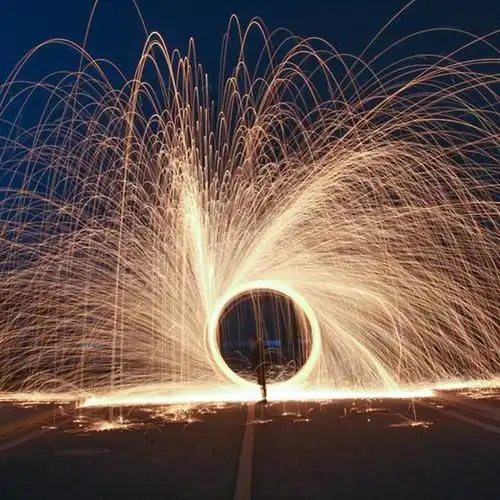 钢丝棉烟花烟火光绘摄影道具闪亮拍摄照创意婚纱冷烟花甩焰铁棉花