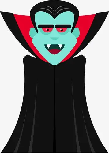 黑色卡通吸血鬼素材