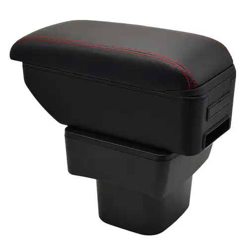 扶手箱免打孔欧诺s汽车中央手扶箱改装配件欧诺扶手双开桃木款米色