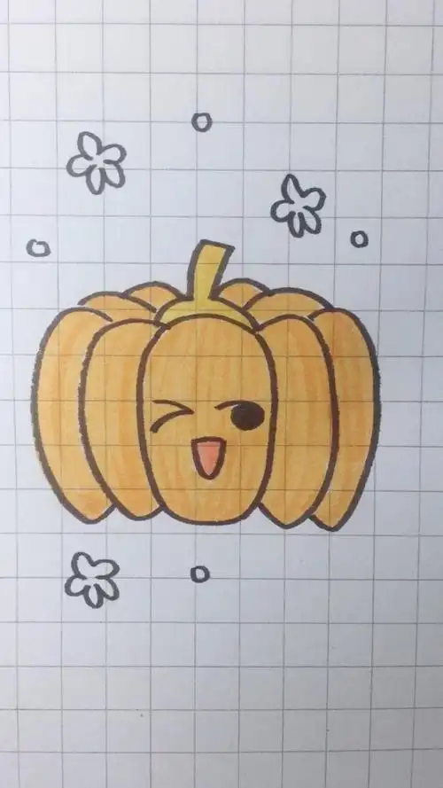 画画原来如此简单#简笔画南瓜,快来学吧