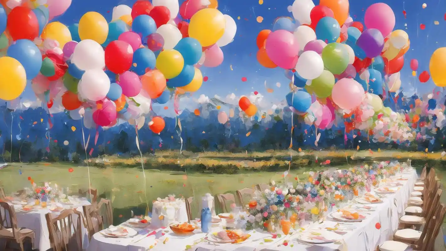 94生日party气球彩带背景大赏78 95生日party怎么能少了气球和
