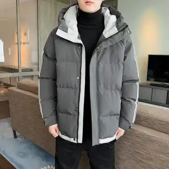 青少年羽绒服加肥加大高中生特大码冬季男士外套工装潮流胖子加厚冬装